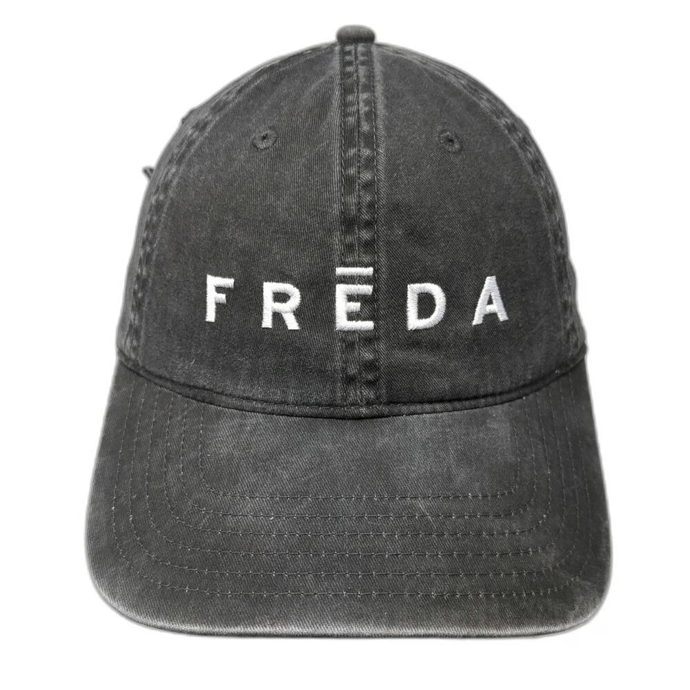 Freda Salvador Baseball Cap Gray One Size Cotton Embroidered Slideback Logo Hat
